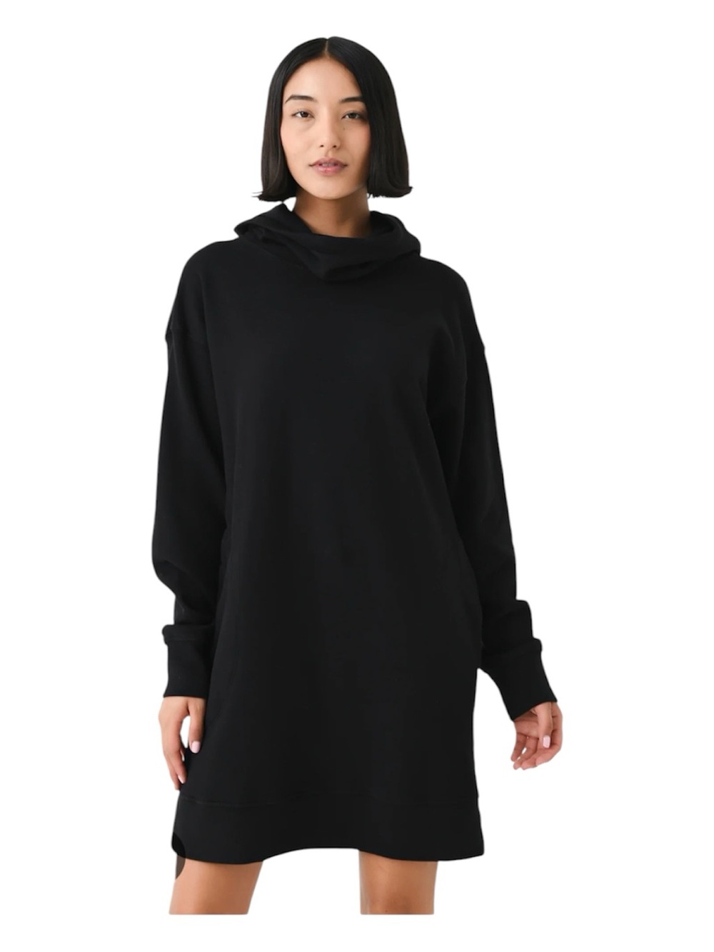 Velvet by Graham & Spencer Black Midi Dress Hoodie S